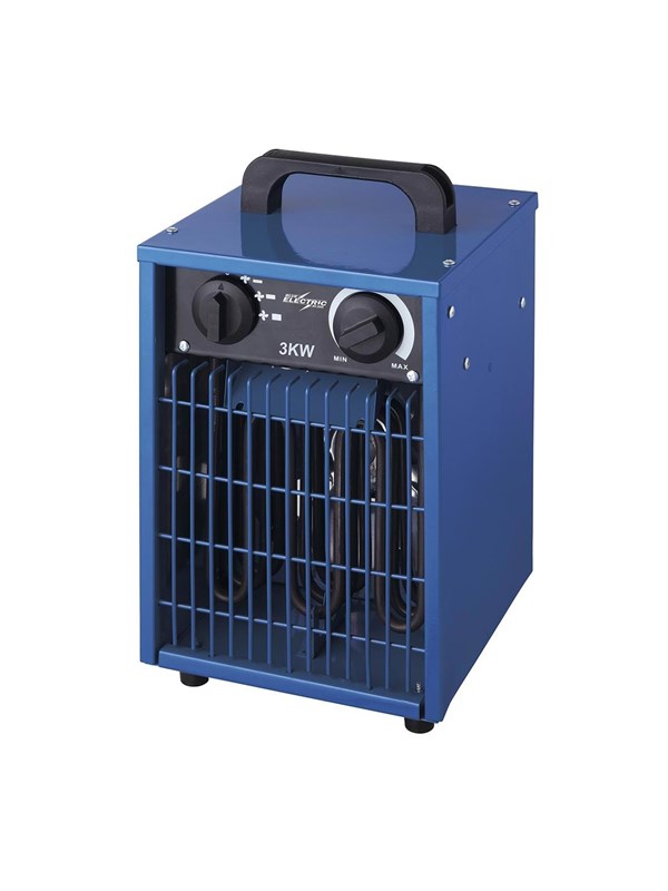 Blue Electric Fan heater 3 kW 230V